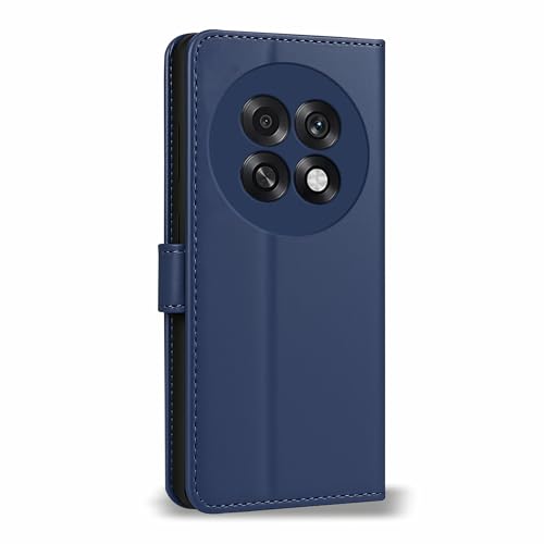 Image of AIBEX Shock Proof Flip Compatible for Oppo F31 Pro Plus 5G Flip Cover Leather Finish | Inside TPU with Card Pockets | Wallet Stand | Complete Protection Flip Case - Blue