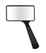 Igoolee Handheld Rectangular Magnifying Glass, Large Horizontal Magnifier Glass 3X Magnification for Reading or Hobby