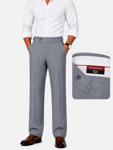 Cotton Scotch Men's Gray Formal Trouser Steel Grey - Image 5