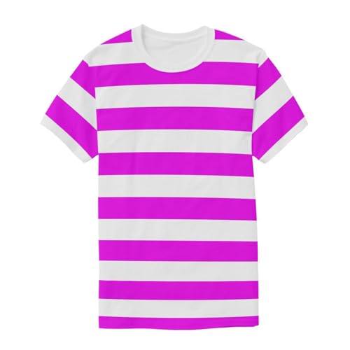 Men's Fashion Loose Fit Crewneck Stripe T-Shirt