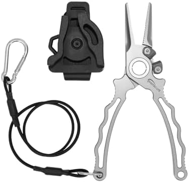 danco Premio Titanium Fishing Pliers, with Lanyard & Leather Shea...