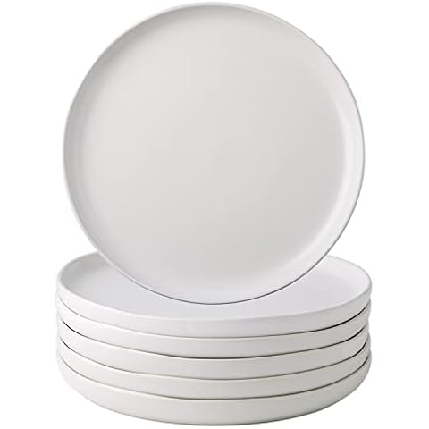 AmorArc Keramik-Speiseteller 6er-Set, gewellter Rand Cover