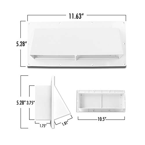 New RV Exhaust Vent Cover Range Hood Manual Damper Trailer Camper Motorhome Part