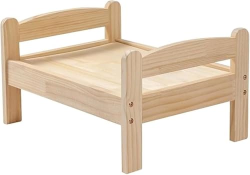 DancJulie木製の猫・犬用ベッド シンプルで堅牢なデザインでペットが快適に眠れる ペット愛好家にアイテム (M)