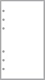 Personal Size Blank Pages Planner Insert, Sized and Punched for Filofax Personal Notebook (3.7' x 6.75')