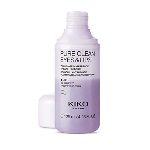 KIKO MILANO - Pure Clean Eyes & Lips Two-phase Makeup Remover for Eyes and Lips. 125 ml / 4.22 Ozl | Waterproof Makeup Remover Ideal 4 All Skin Types | Lip and Eye Makeup Remover | Made in Italy