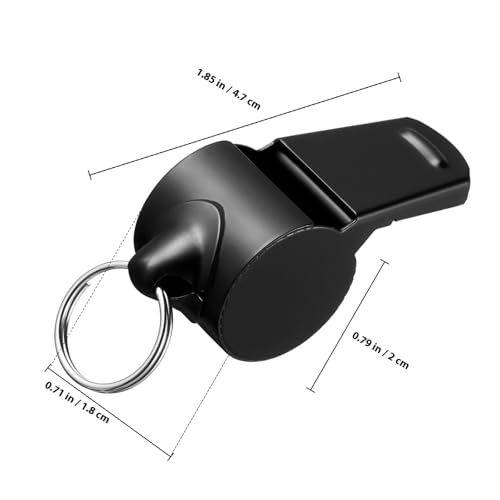 Silbatos de acero inoxidable negro, 2 piezas miniatura 2