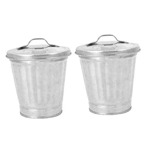 AKOOSY 2piezas Mini Basura De Escritorio Contenedor Compacto Para Papelería y Flores Organizador De Mesa Diseño Moderno y Ligero Para Oficina y Hogar