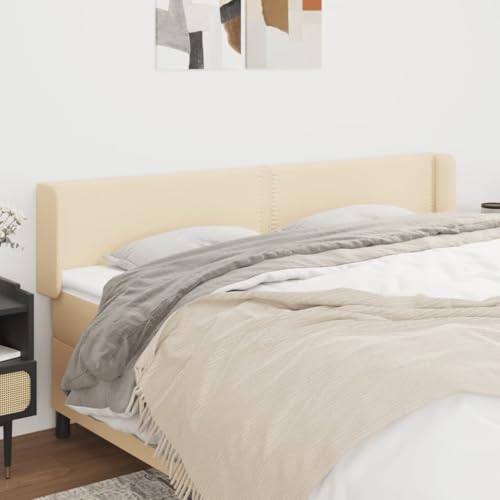Vetnasa Cabecero de Tela Color Crema 163x16x78/88 cm Mobiliario, Camas y Accesorios, Cabeceros y pies de Cama Crema 10,95 KG