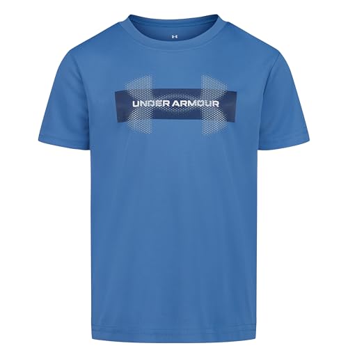 Image of Under Armour Boys' Short Sleeve Logo Graphic T-Shirt, Lightweight & Breathable, Relaxed Fit