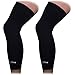 COOLOMG Sports Compression Leg Sleeves Basketball Football Long Knee Protection Knee Brace Undersleeve Black M