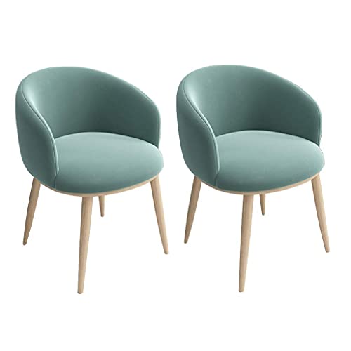 Moderna silla de comedor de franela con cojín transpirable, patas de hierro forjado resistentes, sillón elegante para cocina, oficina, maquillaje, sala de estar, cómoda y duradera