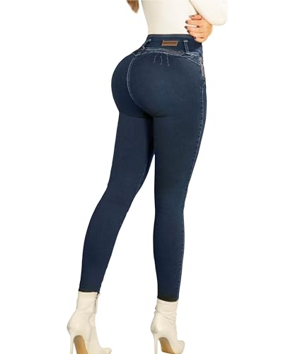 Butt Lifting Colombian Jeans for Women Butt Lift Pantalones Colombianos Levanta Cola High Waist Skinny Blue Butt Lifting Colombian Jeans for Women Butt Lift Pantalones Colombianos Levanta Cola High Waist Skinny Blue