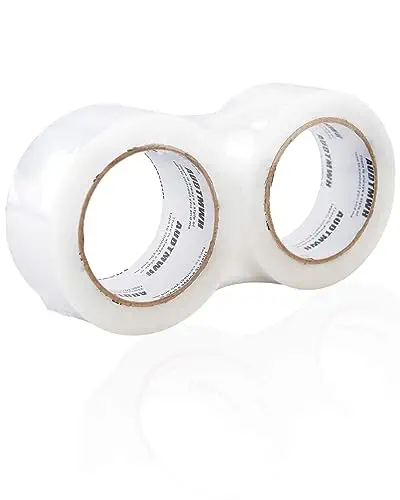 AUDTMWH Packing Tape Refills, Clear, Packaging Tape Heavy Duty Designed for Moving, Shipping and Packing, Mailing,1.88&#34; x 60 yds, 2 Rolls