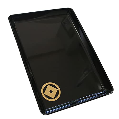 切手盆(祝儀盆) 家紋入り 漆塗り 8号サイズ お祝い 慶事 仏事 弔事 (金縁あり)