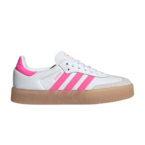 Image of adidas Sambae Women's Shoes, Cloud White /Off White /Lucid Pink, Size 8