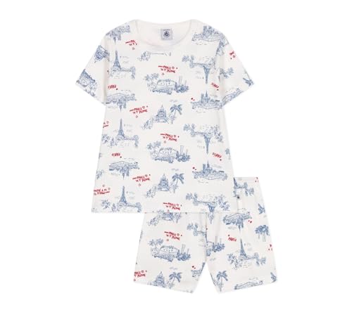 Pigiama corto in cotone con stampa Parigi bambino