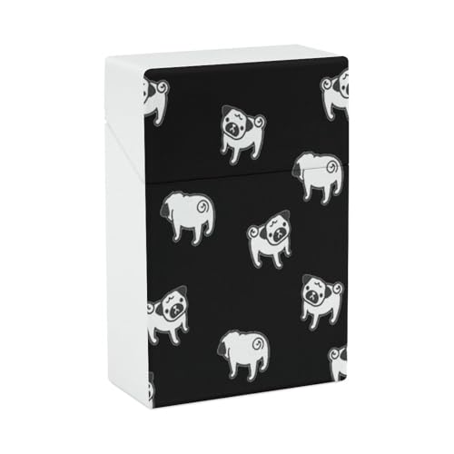 パグ犬 タバコカバー 20本収納 シガレットケース 煙草ケース 煙草入れ 煙草箱 喫煙具 タバコ 保護カバー タバコ箱 シガレットケ たばこケース 携帯に便利