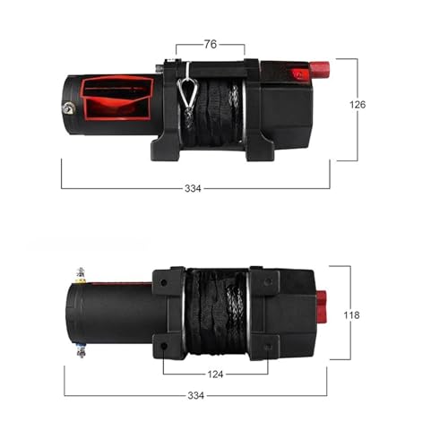 RTS Cable de Alambre Winch Eléctrico 12v 4500lbs miniatura 3