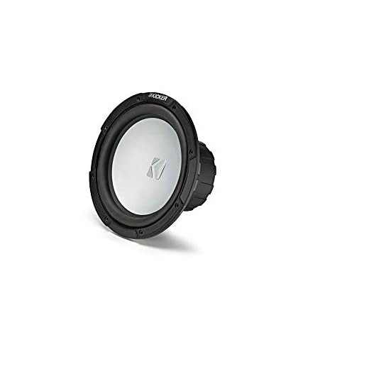KICKER 45KMF102 10 Inch Dual 2 Ohm 175 Watt RMS Power and 350 Watts Peak Power Freeair Marine Boat Audio Subwoofer with Polypropylene Cone, Black
