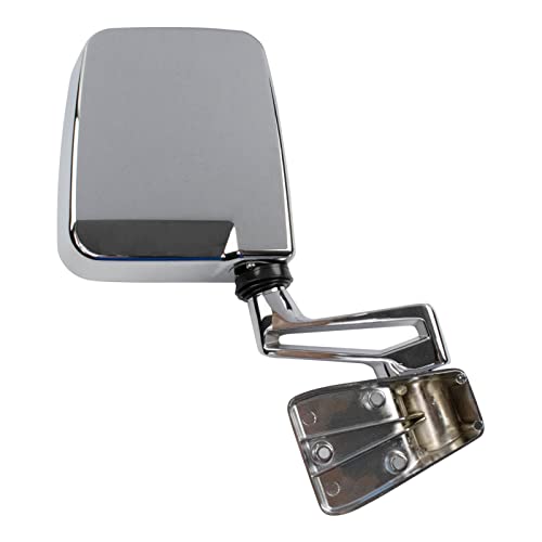 Manual Side View Mirrors Folding Chrome Pair Set For 87-02 Jeep Wrangler #TOP4