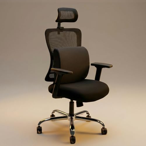 Image of ValorX USA Breathe 2026 Ergonomic High Back Office Chair | Orthopedic Memory Foam Back Cushion | Smart Tilt-Lock Mechanism | Breathable Italian Mesh | 2D Armrest | 3 Year Warranty | Black