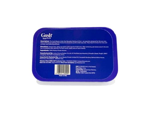 Gush Beauty Reusable Under Eye Patches - 100% Medical Grade Silicone Patches | Treats Dark Circles Fine Lines And Wrinkles |