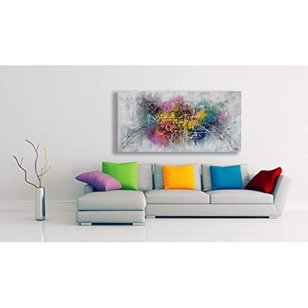 Monica Mirafiori I 100% handgeschilderd I schilderij bolero 140x70cm | schilderij handgeschilderd | acrylschilderij | zeer grote acrylafbeelding I moderne kunst I kunstafbeeldingen