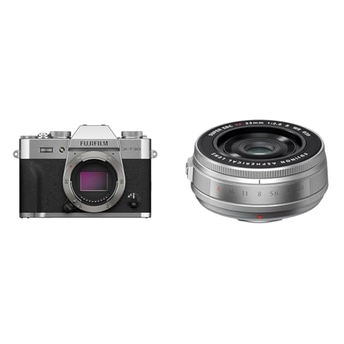 Image of FUJIFILM X-T30 III Mirrorless Camera Body, Silver w / XF23mmF2.8 R WR Lens, Silver Bundle