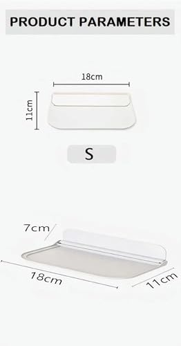 Image of Floating Shelves /Foldable Small Wall /Space Saving Mounted Storage Tray /Easily Expands Wall Spaces Shelves for Bathroom, Kitchen, Office