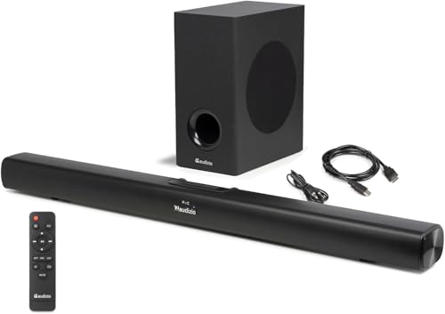 Audizio SB92WS Barre De Son avec Caisson de Basse sans Fil Bluetooth 5.3 HDMI Arc 150W, Soundbar...