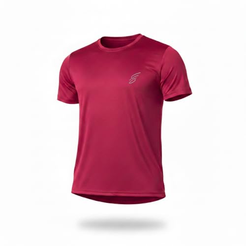 Image of Round Neck Moisture Absorbing Performance Half Sleeve Slim Fit T-Shirt for Men | Quick Dry Technology | Light Weight & Breathable Fabric | Ideal for Indoor & Outdoor Physical Activity