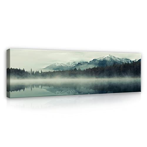 Tableau Toile Grand Format Paysage Montagne Forêt - Impression 3D - Dimensions Au Choix - Neuf