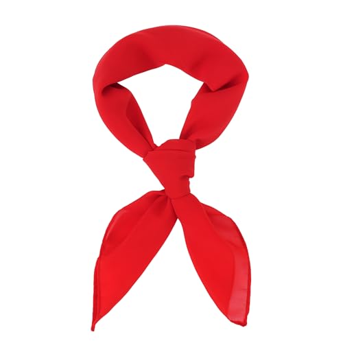 Chiffon Scarf for Girls, Neck Scarves for Women, Square Handkerchief Retro Ribbon Scarf for Hair Wrapping 26