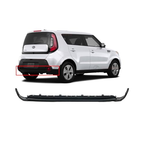 Image of FitParts Compatible with Kia Soul 2014-2016 Rear Lower Bumper Cover | Textured, OEM 86612B2100, KI1115119
