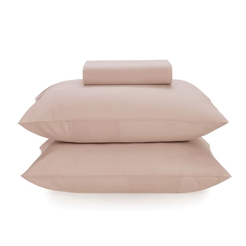 Karsten Jogo de Cama Matiza Rosa Giz Casal 100% Algodão 160 Fios 3 Peças