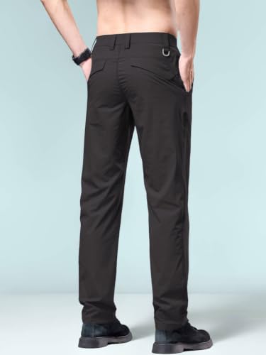 Image of TAGDO Men's Casual Trousers | Casual Pants | Cotton Pant for Men | Multi-Pocket Travel & Hiking Wear | Regular Fit | Utility D-Ring (2056)
