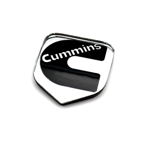 Image of 1Pc Compatible with 2nd Gen 94-02 Front Grille Head Cummin Emblem 3D Badge NamePlate (Chrome Black)