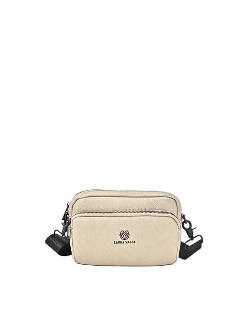 Laura Valle MEL – Bolso Bandolera Mujer Pequeño Crossbody – Bandolera Mujer Pequeña para Eventos – Bolso Hombro Compacto y Elegante (Oro)