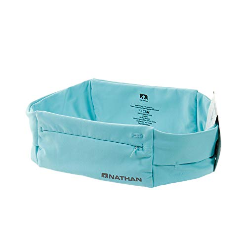 Nathan Zipster Running Belt.Bounce Free Waist Pack. Pockets with Zippers. Runners Fanny Pack. Fits all iPhones, Android, Samsung etc. For Men and Women