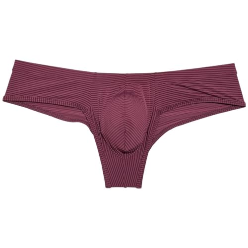 Mens Micro Ice Silk Bikini Boxer Briefs Solid Stripe Underwear Ultra Thin Hipster Underpants Half Hip Coverage4