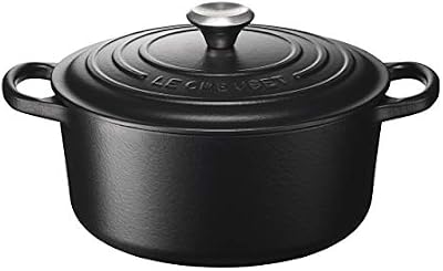Le Creuset Cocotte redonda de hierro fundido, 22 cm, 3, 3 L, Todas Las Fuentes de Calor incluso inducción, Negro Mate, 21177220000430