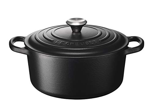 Le Creuset Signature Brytfanna, Czarny Mat, 22 cm