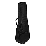 Vaguelly Ukulele Aufbewahrungstasche Tragbare Ukulele Tasche Kleine Gitarre Aufbewahrungskoffer Uke Einzelner Schulter Rucksack für 21 Zoll Ukulele Schwarz