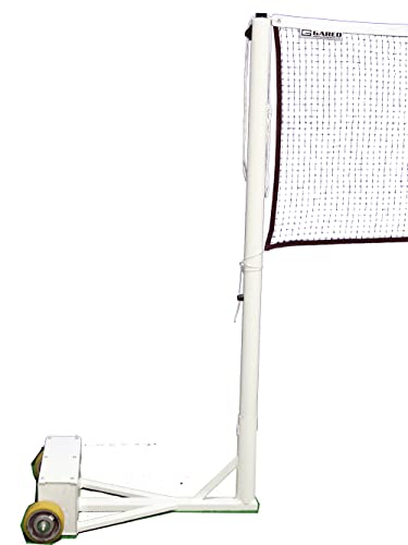 Gared Heavy-Duty Round Badminton Portable System Portable Badminton Set - Adult and Kids Badminton Net - Perfect Backyard/Lawn Game One-Court Heavy Duty Round Portable Badminton System