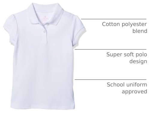 Image of Chaps Girls School Uniform Short Sleeve Interlock Polo