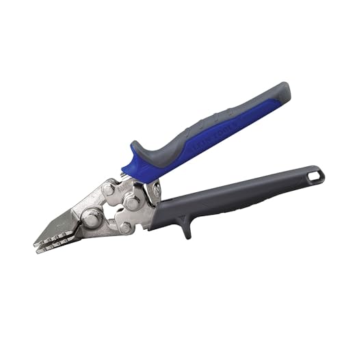 Klein Tools 86522 Hand Seamer, Straight Metal Seamer has 3-I...