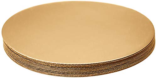 Fox Run - Fox Run 48737 Cake Board12-Piece Cardboard Scalloped Cake Circle Base, 10" Diameter, Gold