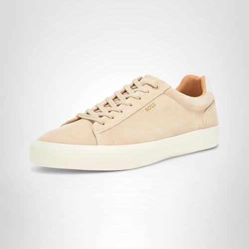 BOSS, Aiden Suede Low Top Sneaker, Sand Beige, 11