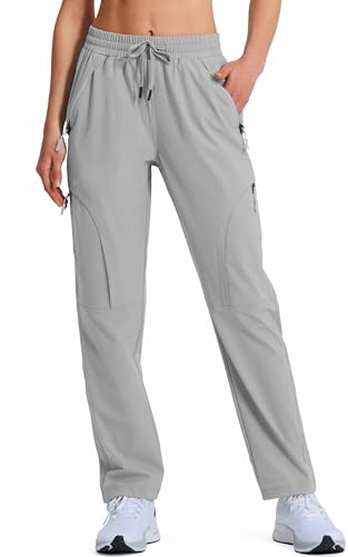 Women's Hiking Pants Quick Dry Lightweight Cargo Pants UPF 50 Water Resistant Zipper Pockets for Golf Travel Work Camping - Image 3